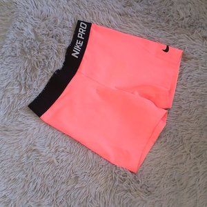 pink nike pro shorts